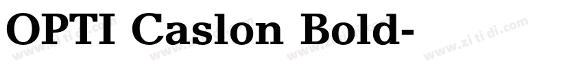 OPTI Caslon Bold字体转换